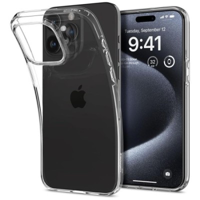Husa pentru iPhone 15 Pro - Spigen Liquid Crystal - Clear foto