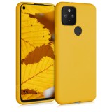 Husa pentru Google Pixel 5, Silicon, Galben, 51722.143, Carcasa, Kwmobile