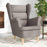 VidaXL Fotoliu, gri taupe, 74x84x100 cm, textil