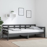vidaXL Pat de zi, gri, 90x200 cm, lemn masiv de pin 820359