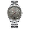 Ceas barbatesc Curren Quartz Analog Business Data Indici luminosi Argintiu