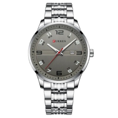 Ceas barbatesc Curren Quartz Analog Business Data Indici luminosi Argintiu foto