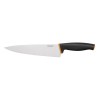 Cutitul bucatarului Fiskars Control+, mare, otel inoxidabil, negru + portocaliu, 20 cm