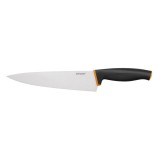 Cutitul bucatarului Fiskars Control+, mare, otel inoxidabil, negru + portocaliu, 20 cm