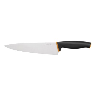 Cutitul bucatarului Fiskars Control+, mare, otel inoxidabil, negru + portocaliu, 20 cm foto
