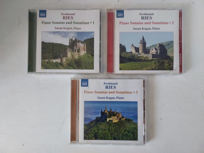 #Lot 3 CD: Ferdinand Ries, Susan Kagan &lrm;&ndash; Piano Sonatas And Sonatinas - Sonate si sonatine pentru pian