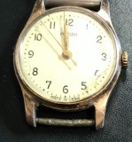 CSM1 Donator Ceas Mecanic Pobeda URSS - Placat Aur, Vintage - Pentru Piese / Restaurare