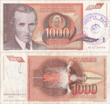 1992, 1.000 Dinara (P-2b) - Bosnia şi Herţegovina