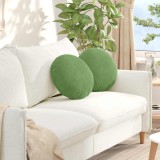 vidaXL Perne de Șezut 2 pcs Verde deschis &Oslash; 40 x 13 cm Catifea 42014140