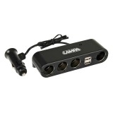 Priza cvadrupla bricheta cu USB Multi-Socket 4+2 12/24V Garage AutoRide, Lampa