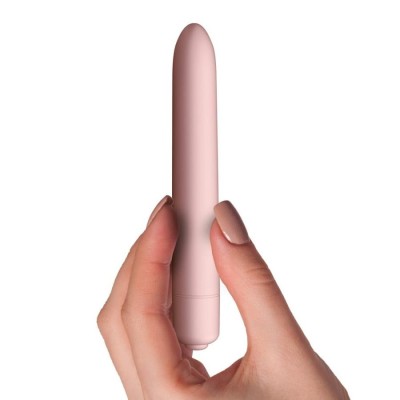 Glont Vibrator SugarBoo Sugar Blush, Roz Pudrat, 14 cm foto