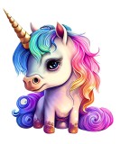 Cumpara ieftin Sticker decorativ, Unicorn, Roz, 75 cm, 1202STK-3