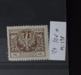 TS23 - Timbre serie Polonia - 1924 Mi197 * nestampilat, Stampilat