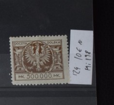 TS23 - Timbre serie Polonia - 1924 Mi197 * nestampilat