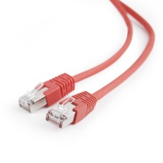 PATCH CORD FTP GEMBIRD Cat5e, cupru-aluminiu, 2 m, rosu, AWG26, ecranat &quot;PP22-2M/R&quot; (timbru verde 0.08 lei)