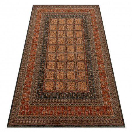 Covor de l&acirc;nă KASHQAI 4349 500 oriental, cadru vin roșu, 200x300 cm