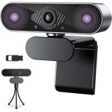 Cumpara ieftin Camera Web Full HD 1080P 30fps, Webcam PC cu Auto-Focus, Microfon Reducere Zgomot, Unghi Larg 120&deg;, Rotatie 360&deg;, Tehnologie HDR, USB 2.0 Plug and Pla