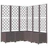 Cumpara ieftin Jardiniera de gradina cu spalier, maro, 120x120x136 cm, PP