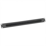 Panou cabluri cu perii ghidaj 19&quot; 1U RAL9005 Negru, Value 26.99.0315