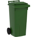 Tomberon gunoi, europubela, cu capac, polietilena, verde, 120 litri