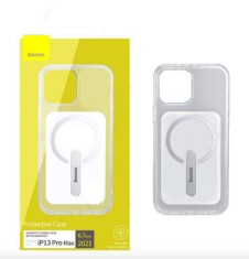 HUSA SMARTPHONE Baseus Magnetic, ptr Iphone 13 Pro, TPU, suporta incarcare magnetica,contine suport de tel tip bracket cu pliere 90 grade si rotire 36
