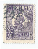 *Romania, LP 72/1929, Ferdinand - uzuale, 30 bani violet, eroare 3, oblit., Stampilat