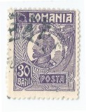 *Romania, LP 72/1929, Ferdinand - uzuale, 30 bani violet, eroare 3, oblit.