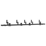 Cumpara ieftin Set feronerie pentru usi glisante, negru, 213,5 cm, otel