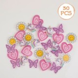 Decoratiuni spite bicicleta, Set 30 buc, Modele Unicorn, Fluture, Inima, Margareta, CMCLASS