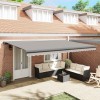 Pergola manuală retracabilă , gri deschis, 500 x 300 cm