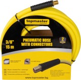 Furtun pneumatic cu conectori, 3/8&quot;, 15 m, Topmaster 344109