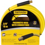 Furtun pneumatic cu conectori, 3/8", 15 m, Topmaster 344109