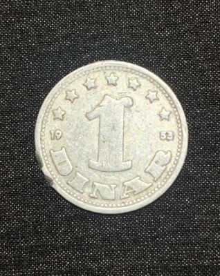 Moneda 1 dinar 1953 Iugoslavia foto