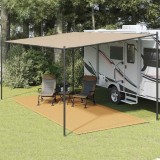 vidaXL Covor pentru cort, nisipiu, 250x600 cm, HDPE