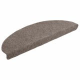 Cumpara ieftin Covorase autoadezive pentru scari, 15 buc., 65x21x4 cm, bej, semirotunde, mari