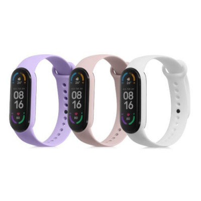 Set 3 Curele pentru Xiaomi Mi Smart Band 6/Mi Band 6/Mi Band 5, Kwmobile, Multicolor, Silicon, 58183.02 foto