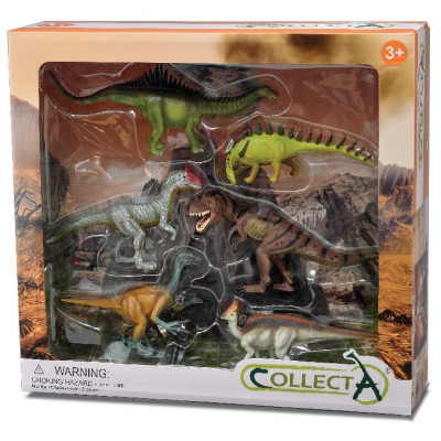 Set 6 figurine dinozauri Collecta, plastic cauciucat, 3 ani+ foto