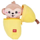 Jucarie de plus, Kawaii, Maimuta cu Husa in Forma de Banana, 24cm