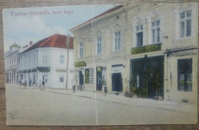 Turnu-Severin, Hotel Regal// CP cu pliu foto