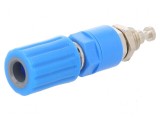 Conector banană 4mm soclu 36A 30VAC 60VDC albastru &Oslash;6mm