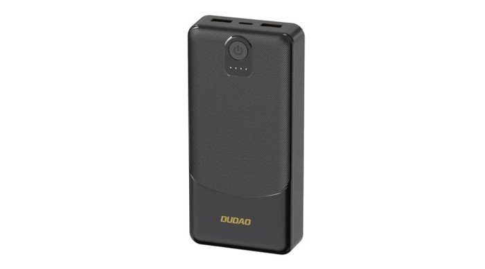 Baterie externă Dudao K10Pro 2.4A 20000mAh 2 x USB-A - negru