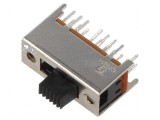 Comutator glisant 4P3T 0,3A 125VAC ON-ON-ON THT 5,5mm