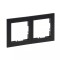 Rama ornament 2 posturi Legrand Suno negru calibrat 721572