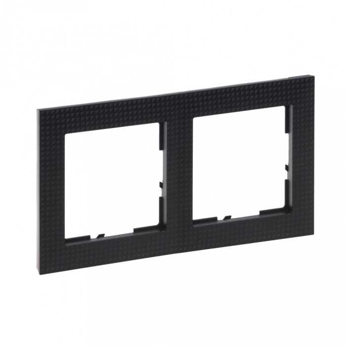 Rama ornament 2 posturi Legrand Suno negru calibrat 721572