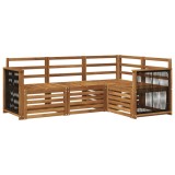 vidaXL Seturi de canapele 4 pcs Lemn Solid de Acacia 3384290