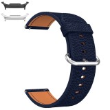 Curea piele, compatibila Samsung Galaxy Watch9 44mm, 18cm, Midnight Blue