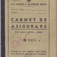 bnk md Romania - Carnet de asigurare 1940-1943 - Ploiesti