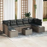 VidaXL Set de canapele pentru grădină Manual 8 pcs Gri 55 x 55 x 37 cm