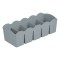 Organizator Sertare, 5 Compartimente, Plastic, Culoare Gri, Dimensiuni 23x10x7.5 cm