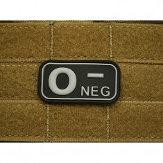 Patch Bloodtype "O NEG" cauciuc SWAT JTG